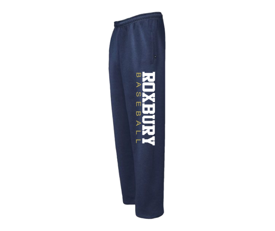 Roxbury Baseball Open Bottom Sweatpants: Youth and Adult