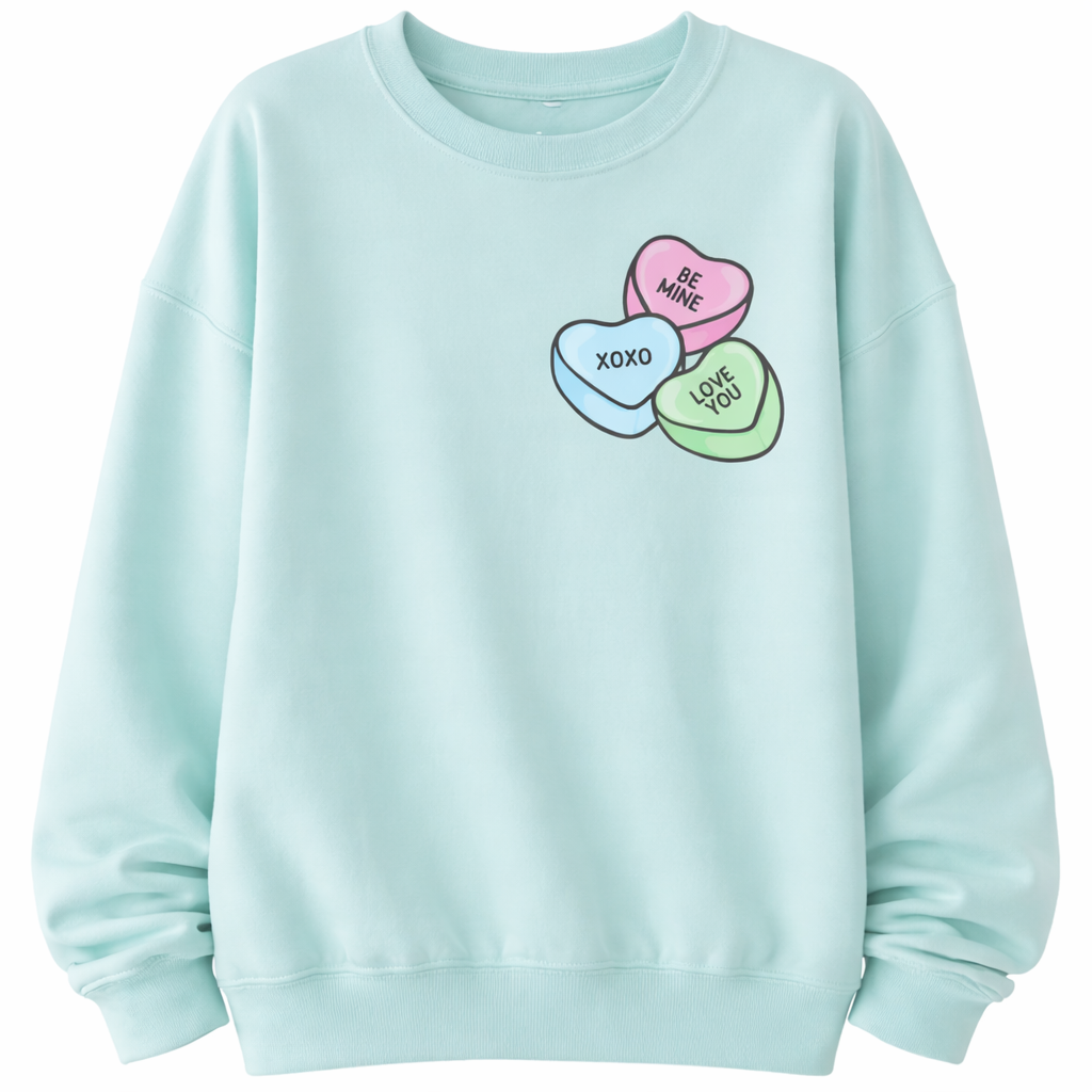 Candy Hearts crewneck sweatshirt