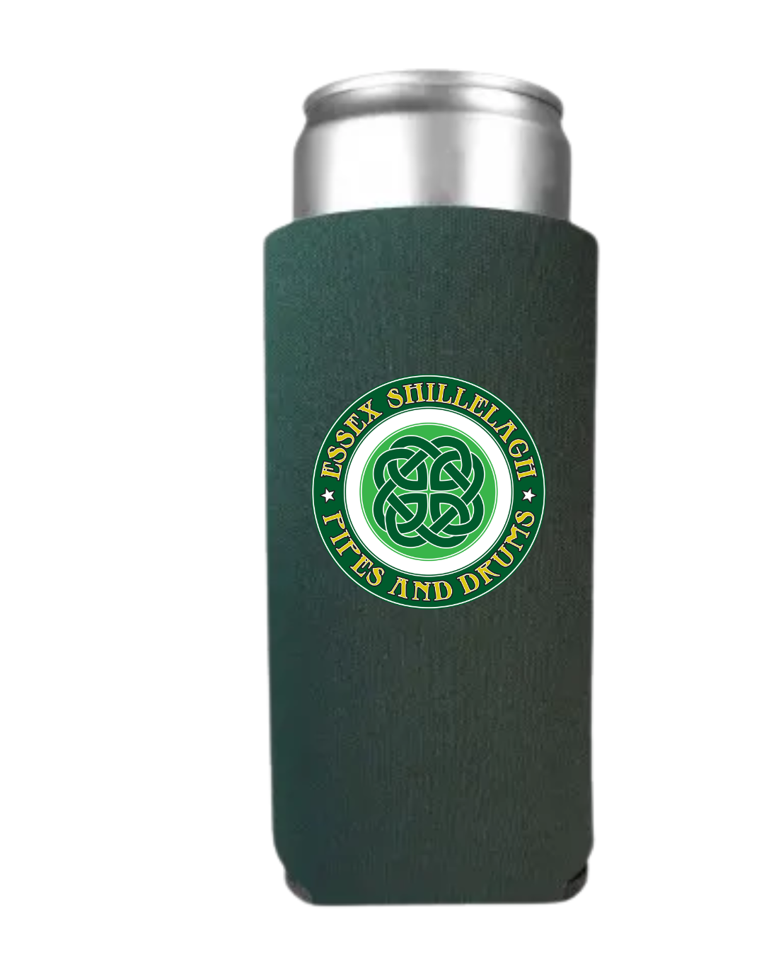 Essex Shillelagh Pipes & Drums Standard or Skinny Can Koozie