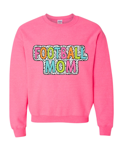 Football Mom Neon Crew Sweatshirt