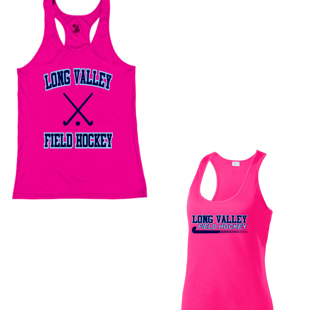 Long Valley Field Hockey Pink Performance Tank Top