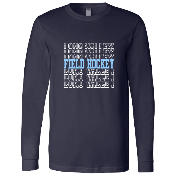 LV Field Hockey Retro Long Sleeve Shirt or Crewneck sweatshirt: Youth and Adult with Personalization Option