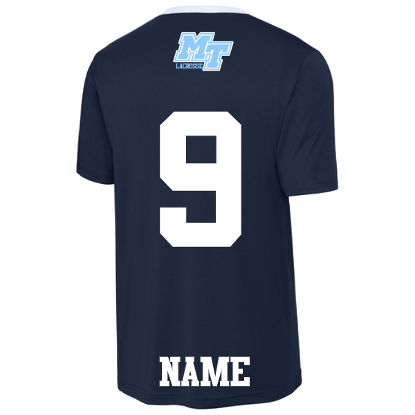 Navy with White Stripe Shooter Shirt: Youth and Adult