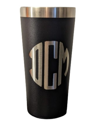Monogrammed Etched Tumbler