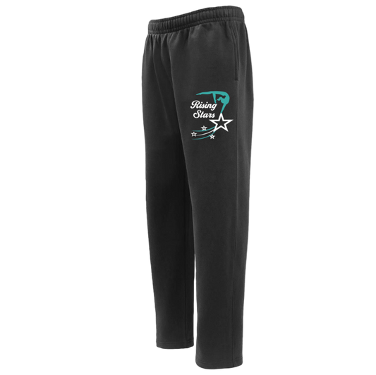 Rising Star Sweatpants Open Bottom:  Youth and Adult