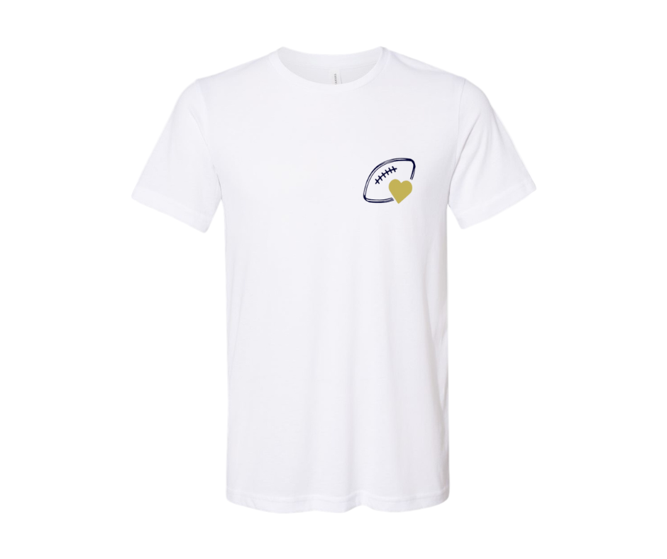 Football Heart with Personalized Football Player(s) /Cheerleader: t-shirt, long sleeve or sweatshirt (Copy)