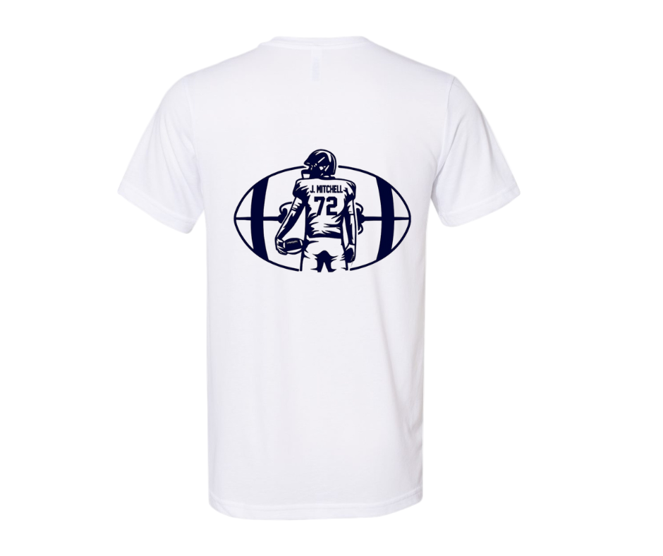 Football Heart with Personalized Football Player(s) /Cheerleader: t-shirt, long sleeve or sweatshirt (Copy)