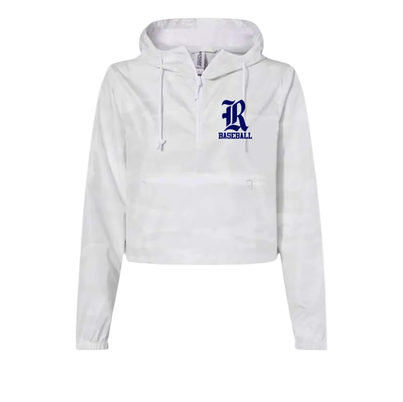 R Logo Women's Camo Rain Windbreaker: Adult only