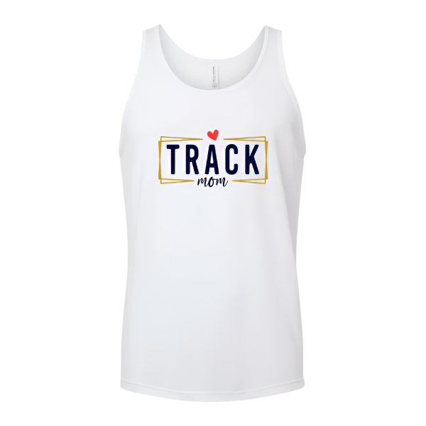 Roxbury Track Mom Heart Tank: White or Navy