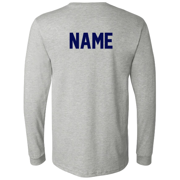 Eagle Logo Long Sleeve T-shirt: Youth or Adult: Gray or Navy