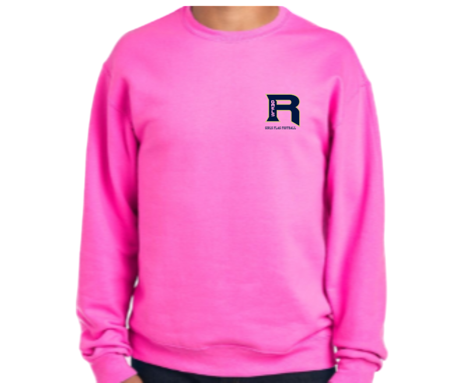 Roxbury Girls Flag Football Hot Pink Design: YOUTH Tshirt or hoodie