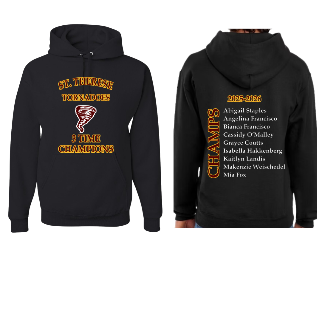 7th Grade GIRLS: CYO 3 Time Champions Hoodie