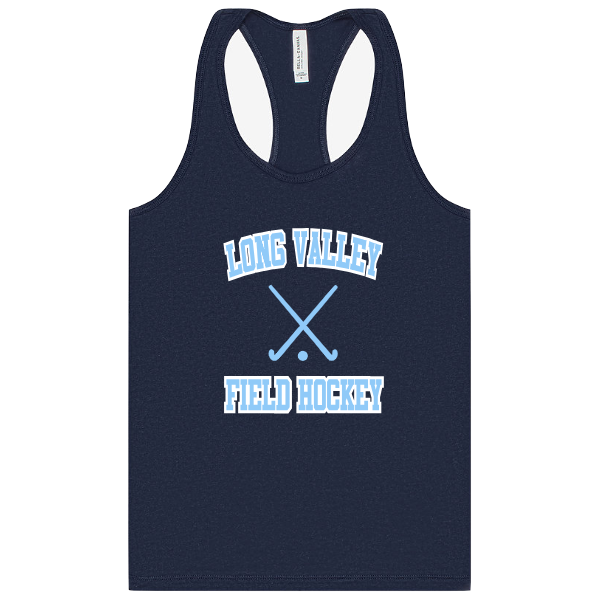 LV Field Hockey Sticks Women's Racerback Tank Top: Navy or White