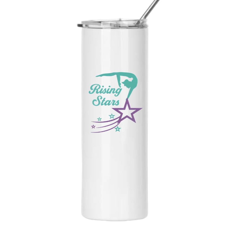 Rising Star Tumbler with Straw: Personalization Option