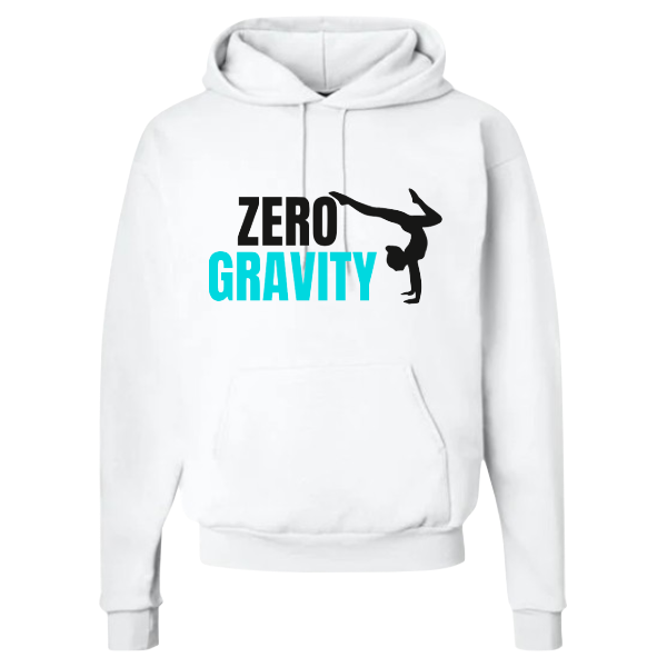 Zero Gravity Hoodie Black or White with Personalization: Youth/Adult