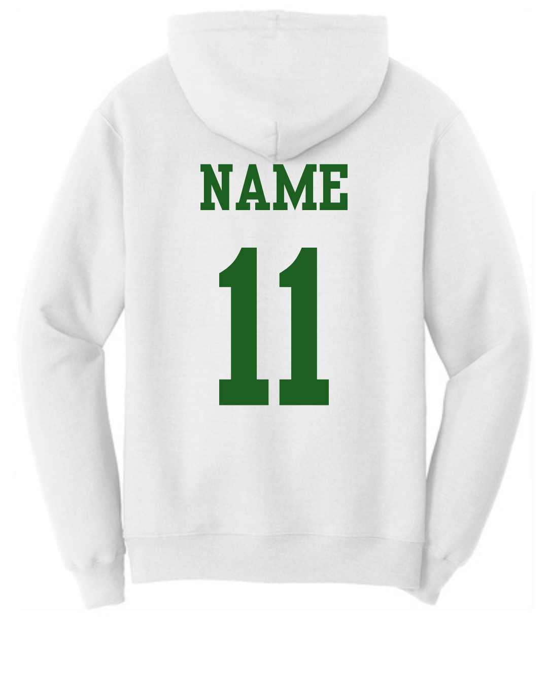 Rockaway Basketball Hoodie:  Grey, white or Green