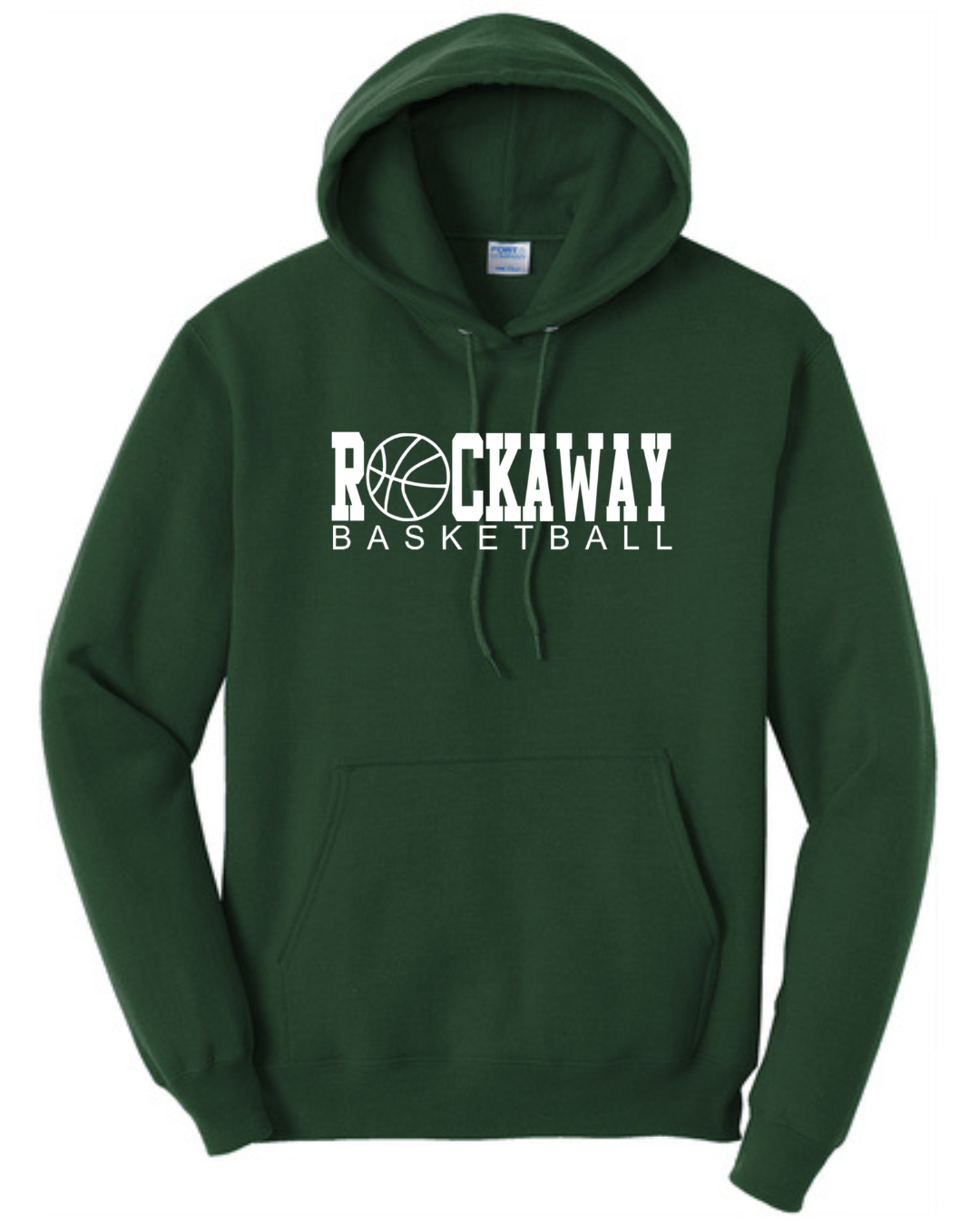 Rockaway Basketball Hoodie:  Grey, white or Green