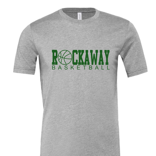 Rockaway Basketball T-shirt:  Grey, White or Green