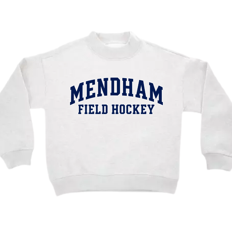 MTMS Field Hockey Mock Neck Crew Sweatshirt: Adult Sizing only
