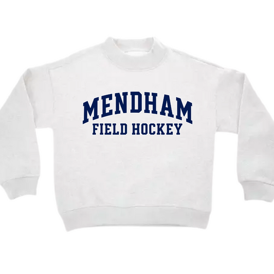 MTMS Field Hockey Mock Neck Crew Sweatshirt: Adult Sizing only