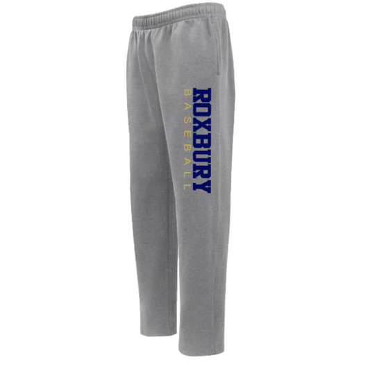Roxbury Baseball Open Bottom Sweatpants:  Youth and Adult