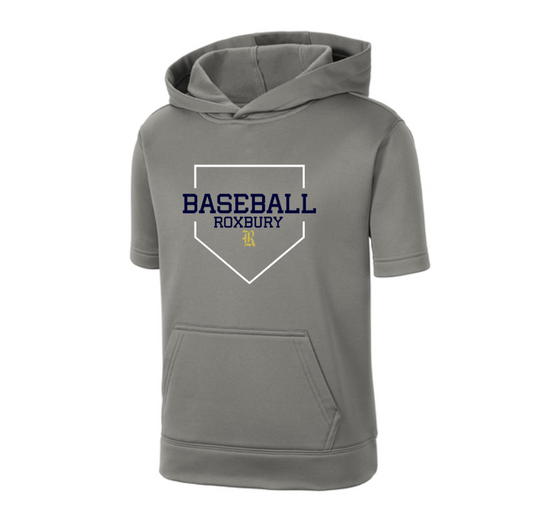 Roxbury Baseball Grey Short Sleeve Hoodie