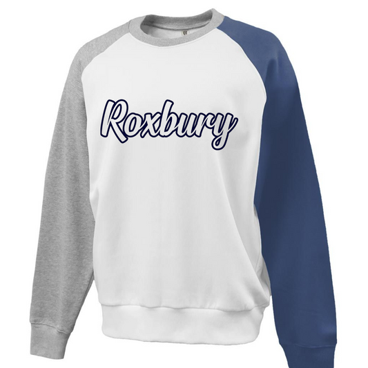 Roxbury Color block Crew Sweatshirt:   Adult sizes only