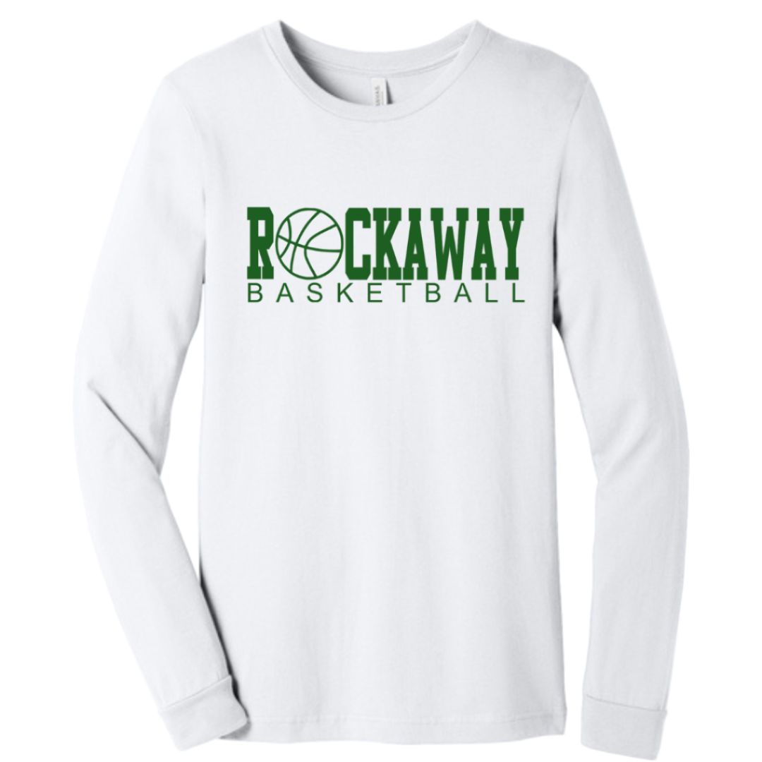Rockaway Basketball Long Sleeve:  Grey, white or Green