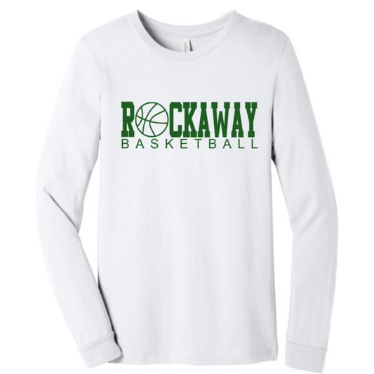 Rockaway Basketball Long Sleeve:  Grey, white or Green