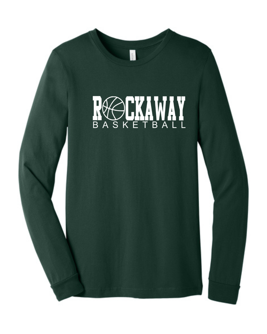 Rockaway Basketball Long Sleeve:  Grey, white or Green