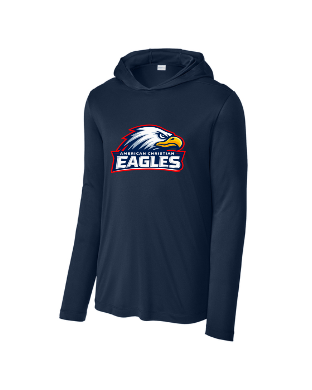 American Christian School EAGLES Dri Fit Long Sleeve Hoodie:  Youth and Adult