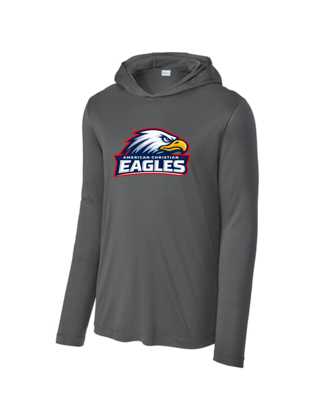 American Christian School EAGLES Dri Fit Long Sleeve Hoodie:  Youth and Adult