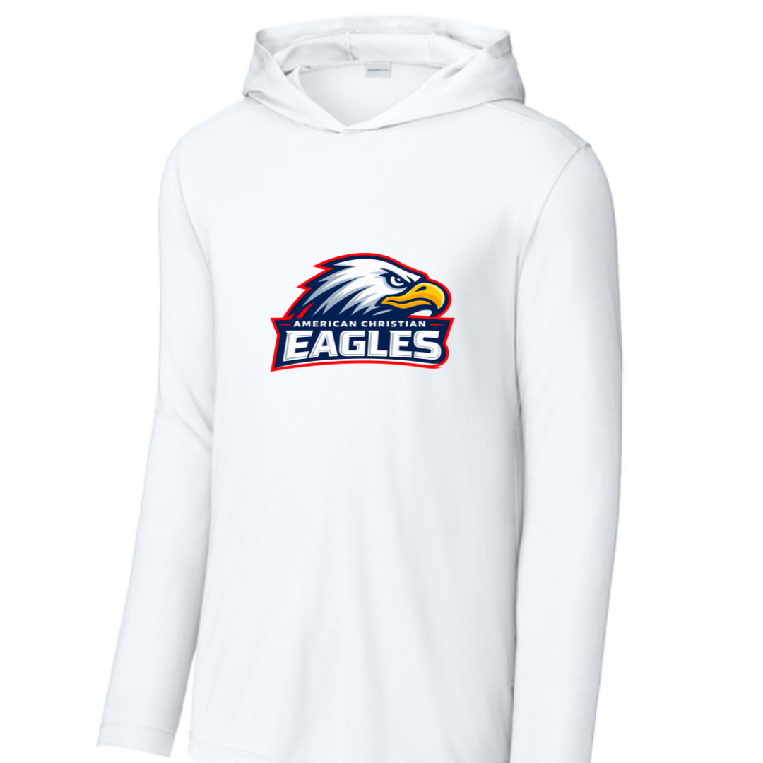 American Christian School EAGLES Dri Fit Long Sleeve Hoodie:  Youth and Adult