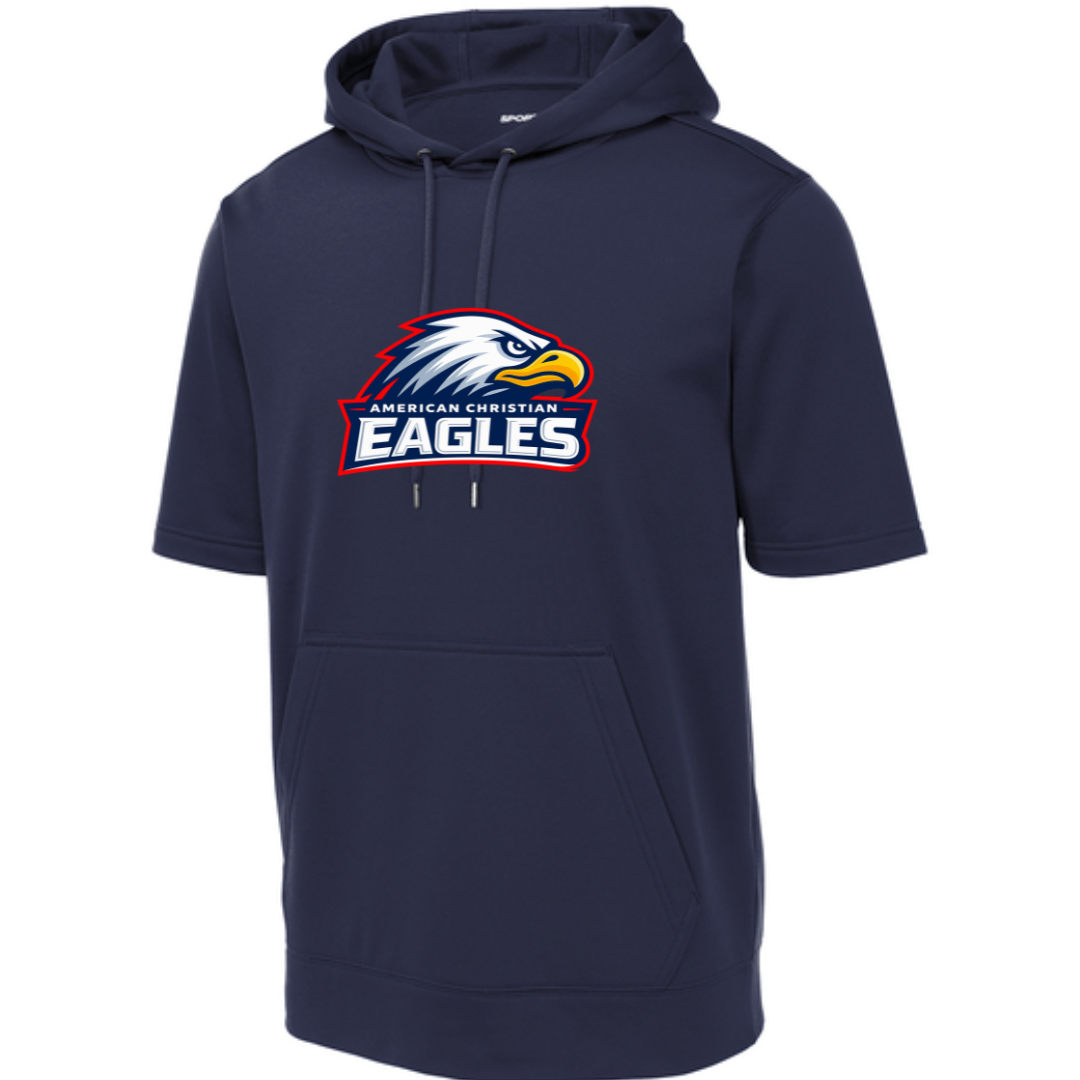 American Christian School EAGLES Short Sleeve Hoodie