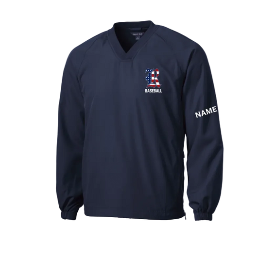 American V-Neck Raglan Wind Jacket:  Adult only with personalization option