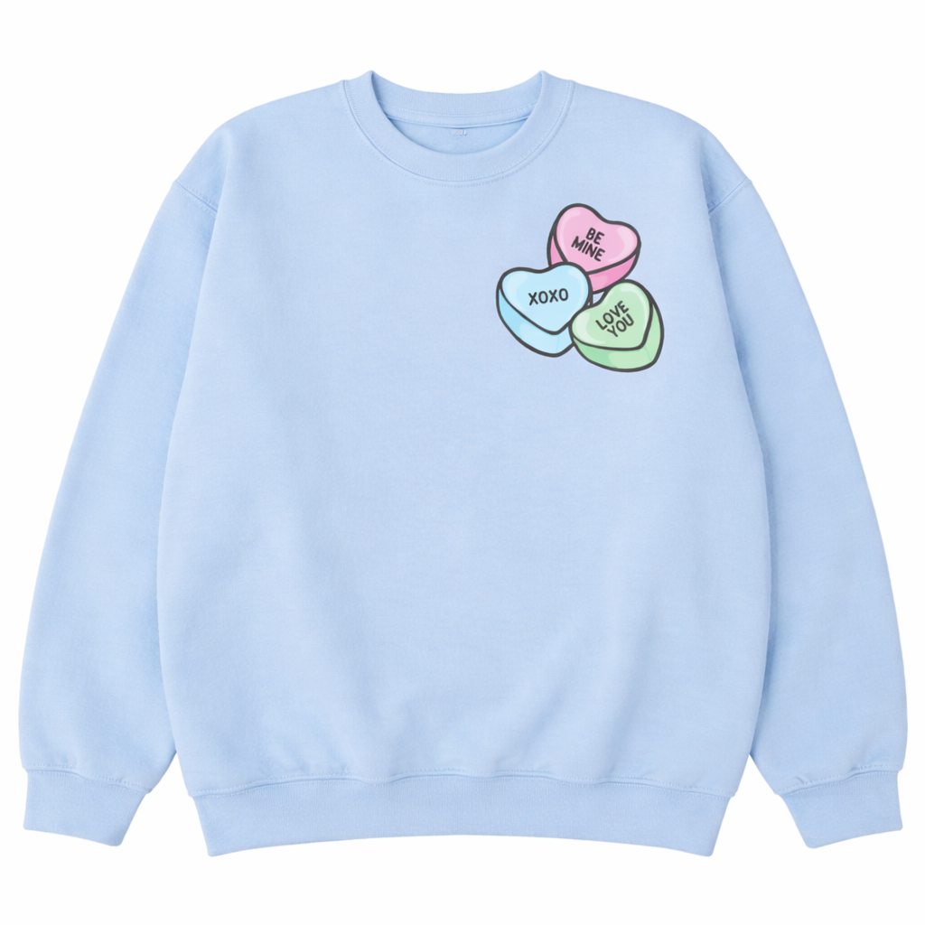 Candy Hearts crewneck sweatshirt