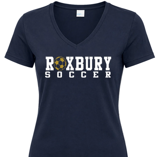 Roxbury Soccer Ball Women's T-Shirt: Crewneck or V-Neck