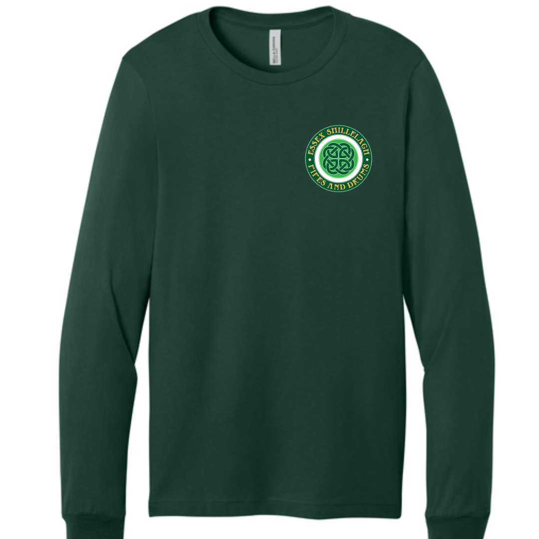 Essex Shillelagh Pipes & Drums Long Sleeve T-shirt:  Youth/Adult