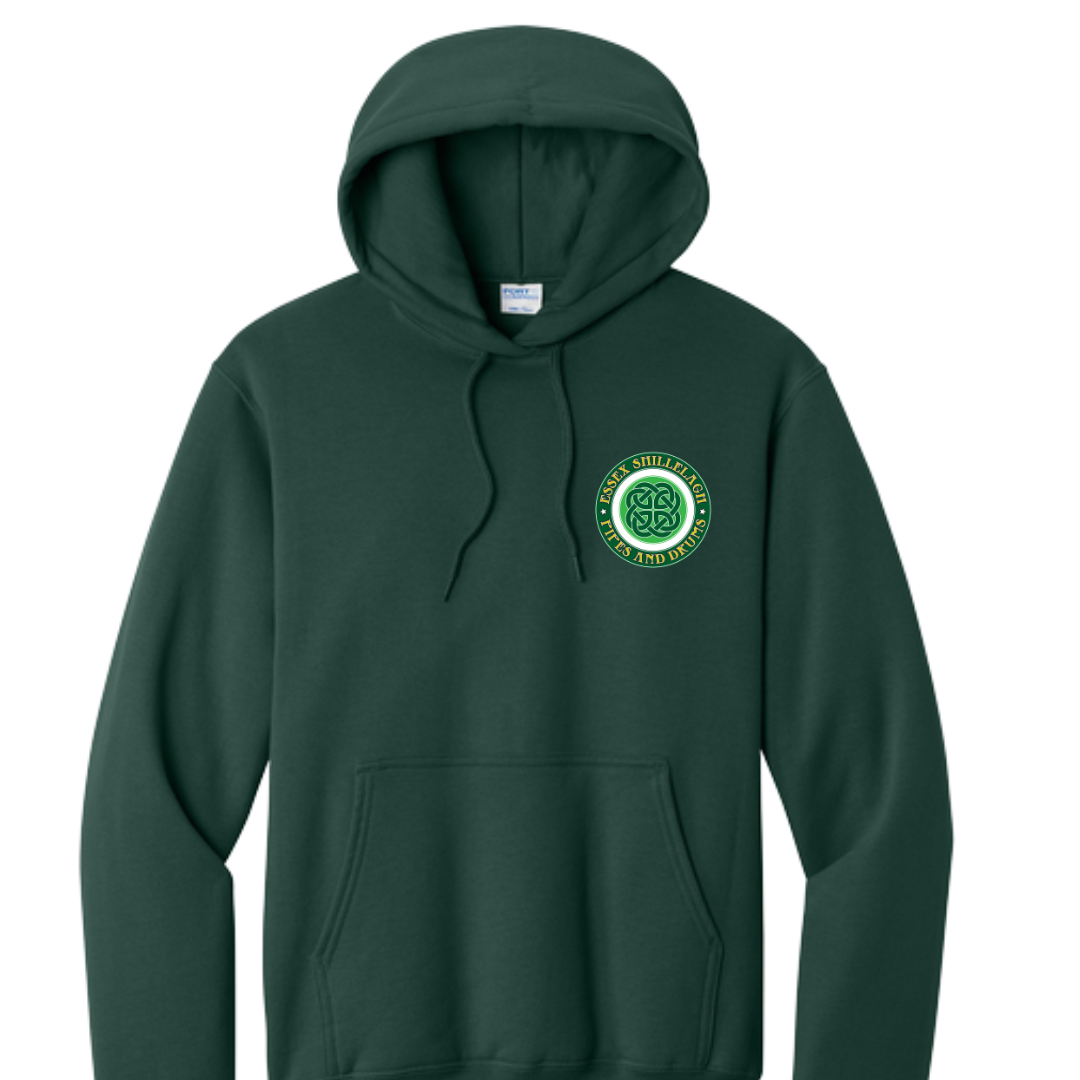 Essex Shillelagh Pipes & Drums Hoodie:  Youth and Adult
