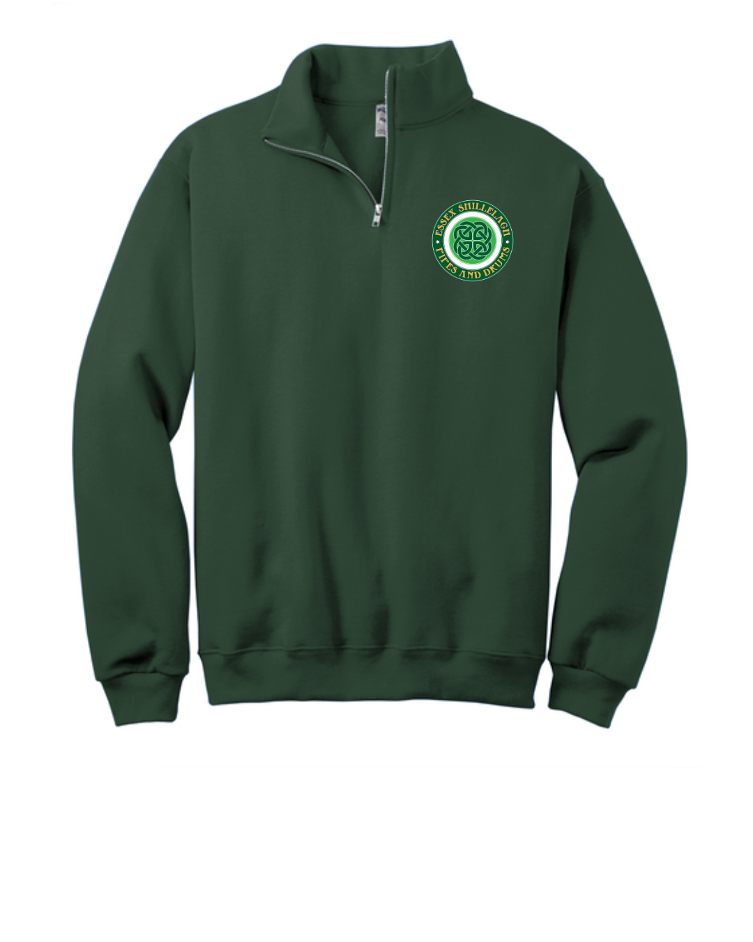 Essex Shillelagh Pipes & Drums Quarter Zip: Unisex sizing