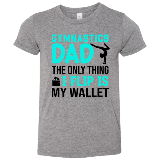 Gymnastics Dad Flipping Wallet T-shirt