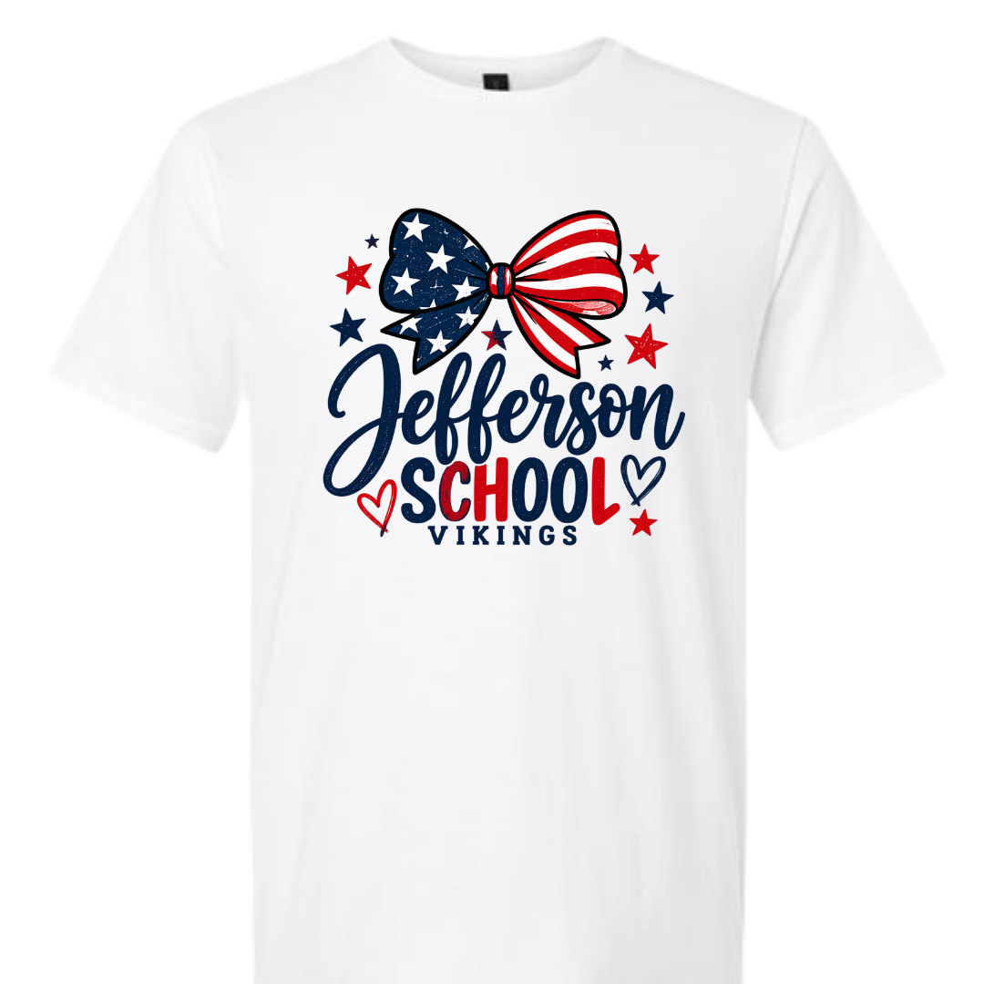 Jefferson School Cotton Tshirt:  Youth and Unisex Sizes