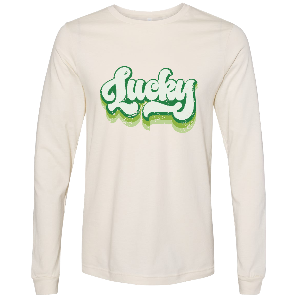 LUCKY long sleeve t-shirt:  Youth/Adult