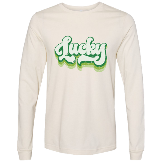 LUCKY long sleeve t-shirt:  Youth/Adult