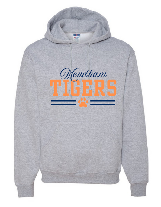 Mendham Twp Tigers Gray Hoodie:  Youth or Adult with Personalization Option
