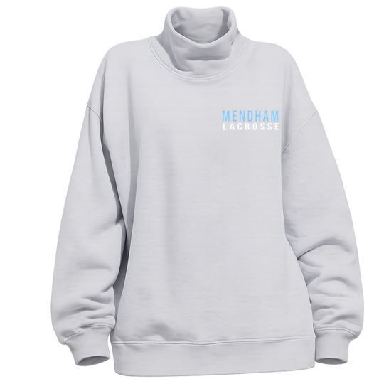 MTMS Girls Lacrosse Mock Neck Sweatshirt: Adult Sizes Only