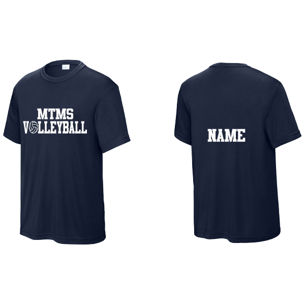 MTMS Volleyball Short sleeve Dri Fit T-shirt: Youth and Adult