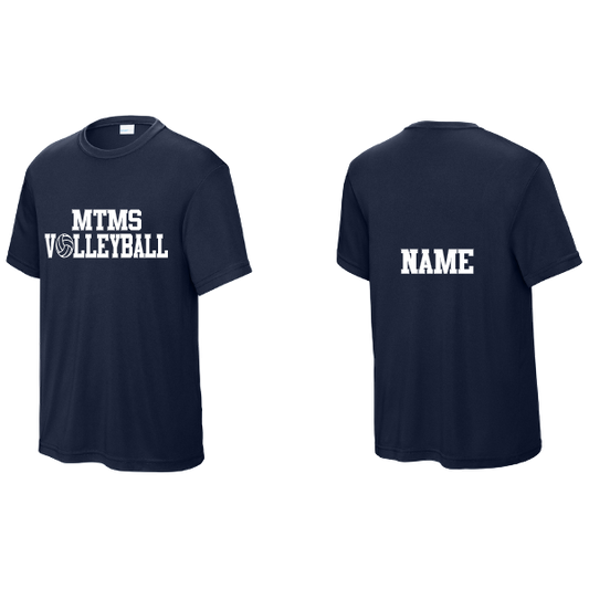 MTMS Volleyball Short sleeve Dri Fit T-shirt: Youth and Adult