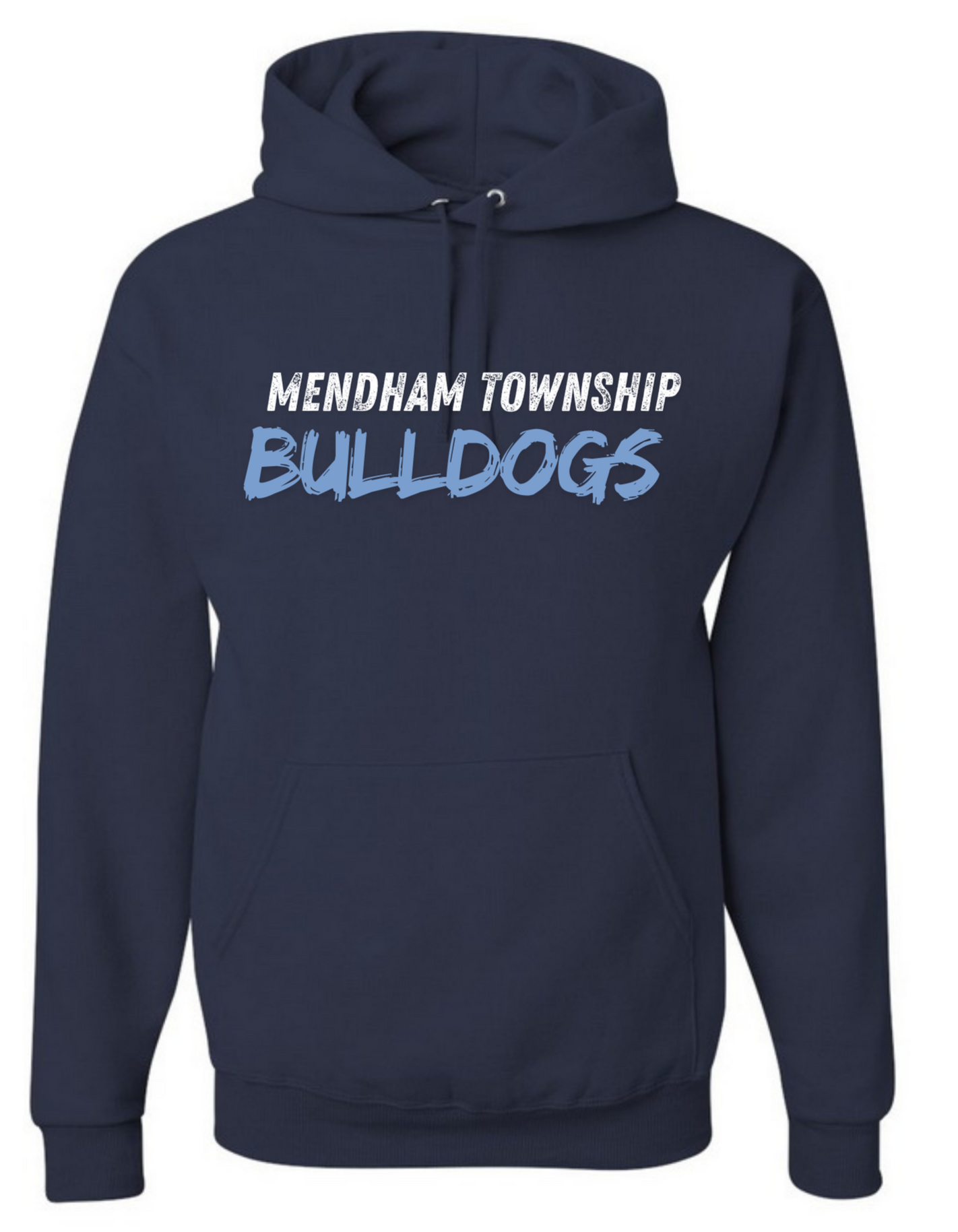 Mendham Twp Bulldogs Navy Hoodie:  Youth or Adult with Personalization Option