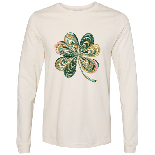Pastel Shamrock :  Long Sleeve tshirt and Women's Lightweight Hoodie